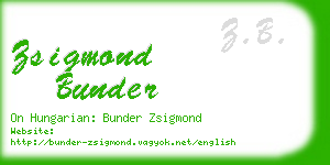 zsigmond bunder business card